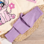Vue 3 Set Stitch™ caleçon mauve - Collection fille Stylish Kids