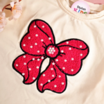 Détail tissu finitions et coupe Set fillette short papillon rose - Mode enfant Tunisie