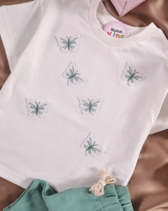 Ensemble Fille Butterfly 3D – Vert hover
