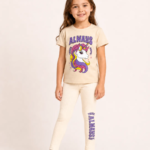 Ensemble licorne beige - Vêtement enfant tendance Stylish Kids Tunisie