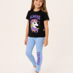 Ensemble licorne noir / bleu - Vêtement enfant tendance Stylish Kids Tunisie