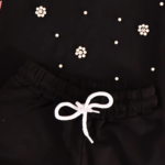 Détail tissu finitions et coupe Ensemble Noir Perlé - Mode enfant Tunisie