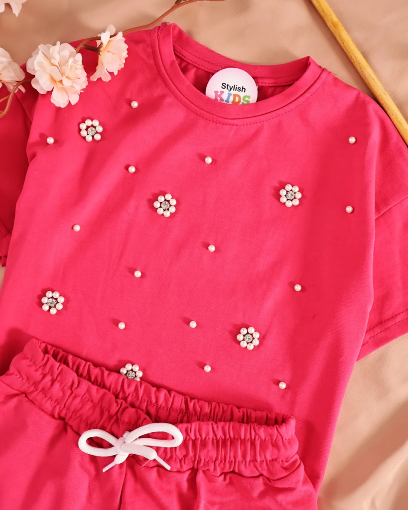 Ensemble Rose Fuchsia Perlé