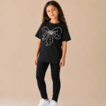 Ensemble Fille Noir Papillon - Vêtement fille tendance Stylish Kids Tunisie