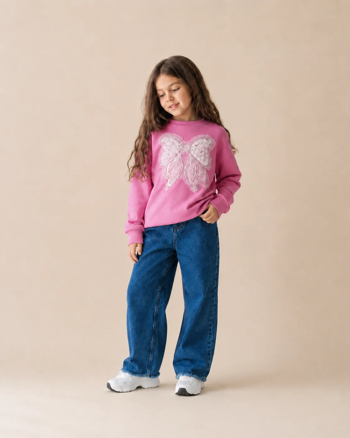 Ensemble Fillette Rose & Jeans – Limited Edition hover