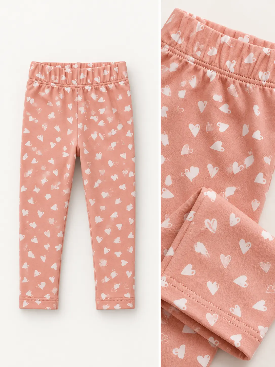 Legging Saumon Petits Cœurs hover