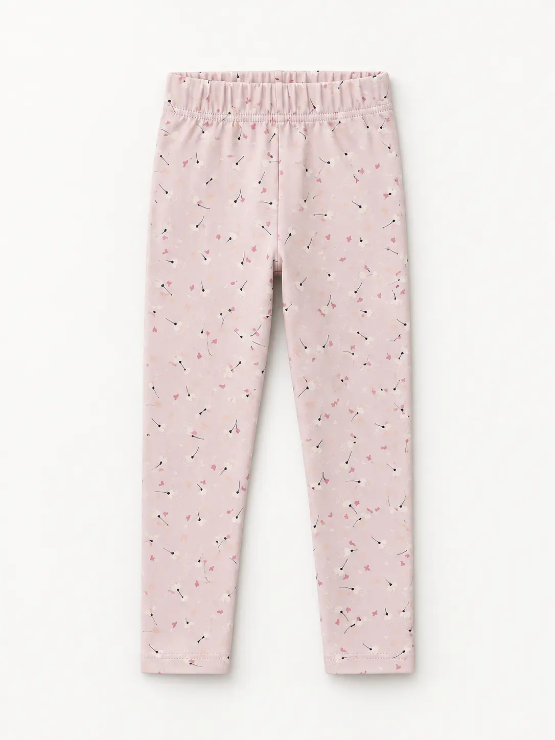 Legging fille rose poudré fleuri à motifs floraux - Mode fille Tunisie Stylish Kids