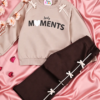 Ensemble Fille Molleton Lovely Moments – Beige & Chocolat — Stylish Kids Tunisie