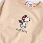 Ensemble Garcon Snoopy Beige et Gris vue complete dos et face - Stylish Kids Tunisie