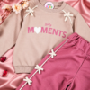Ensemble Fille Molleton Lovely Moments – Beige & Rose — Stylish Kids Tunisie
