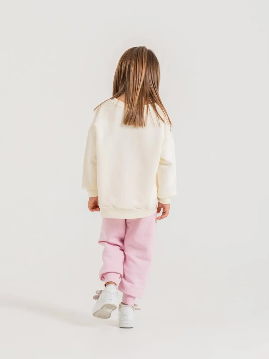 Vue d ensemble fillette 100% coton Stitch GAP rose et écru - Vêtements enfant Tunisie