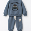 Ensemble Garçon 100% Coton Molleton Road Trip – Bleu Ardoise — Stylish Kids Tunisie