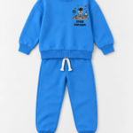 Ensemble garçon molleton non gratté 100% coton bleu Space Explorer et pantalon jogging - Vêtements enfant Tunisie